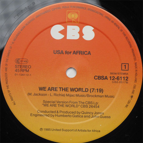 We Are The World / USA For Africaβ