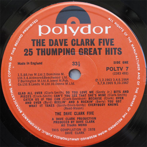 Dave Clark Five, The / 25 Thumping Great Hits!  ( MONO / STEREO )β
