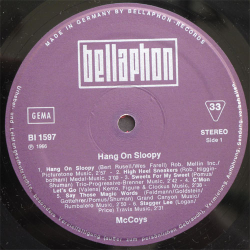 McCoys, The / Hang On Sloopy ( MONO / STEREO )β