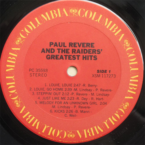Paul Revere & The Raiders / Greatest Hitsβ