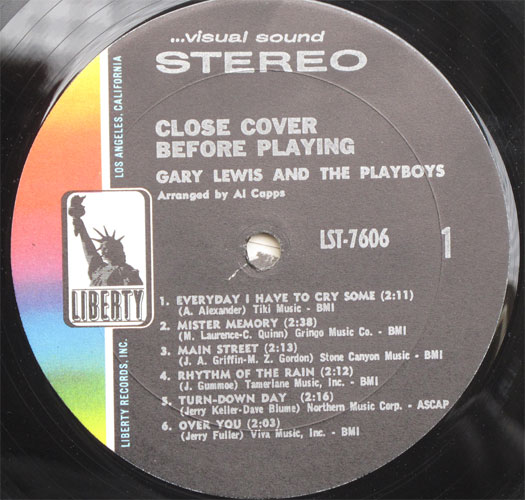 Gary Lewis & The Playboys / Close Cover Before Playingβ