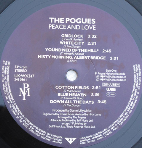 Pogues, The / Peace & Love (UK)β