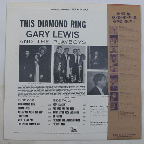 Gary Lewis And The Playboys, The / Diamond Ringβ