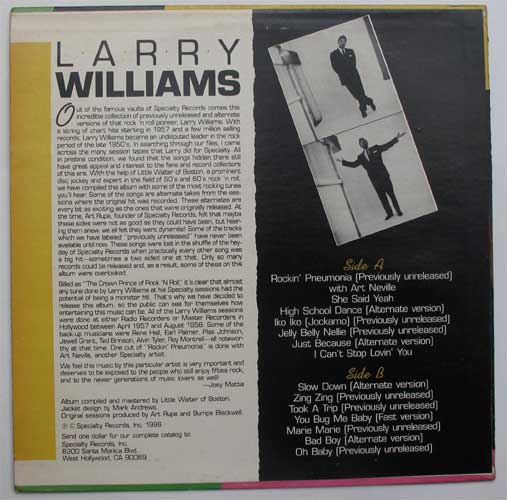 Larry Williams / Unreleasedβ