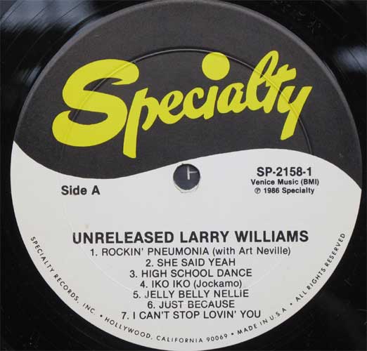 Larry Williams / Unreleasedβ