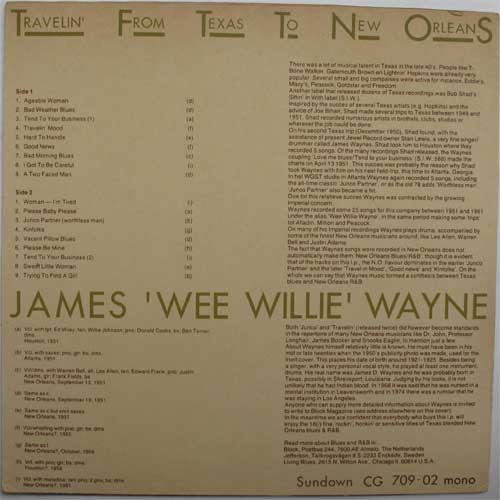 James Wee Willie Wayne / Travelin' From Texas To New Orleansβ