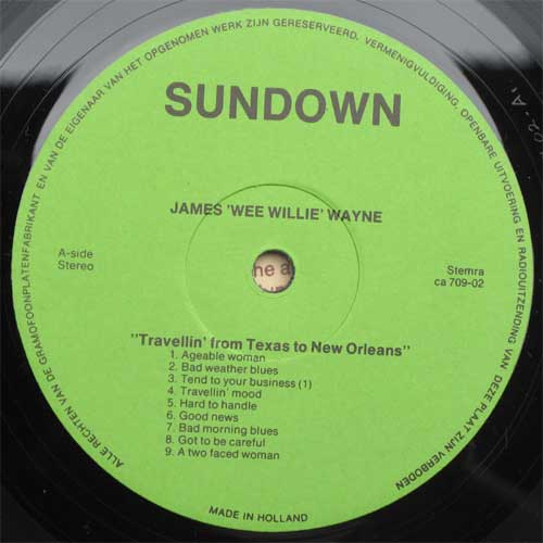 James Wee Willie Wayne / Travelin' From Texas To New Orleansβ