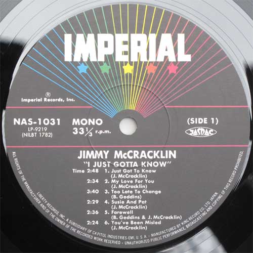 Jimmy McCracklin / I Just Gotta Knowβ