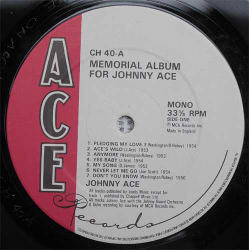Johnny Ace / Memorial Album For Johnny Aceβ