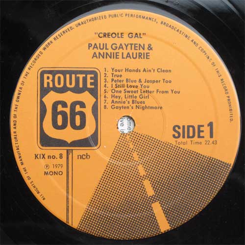 Paul Gayten & The Annie Laurie / Creole Galβ