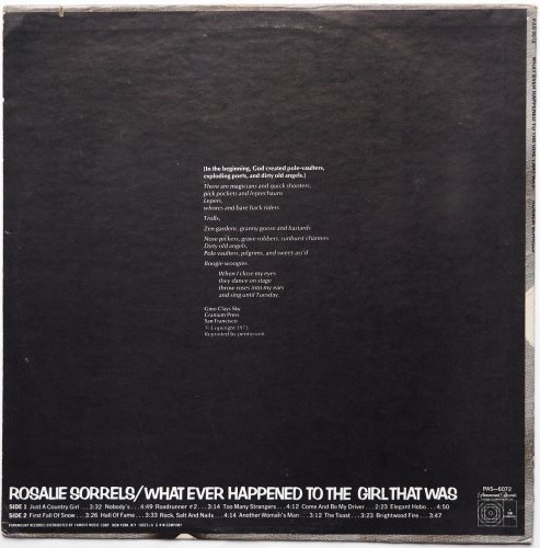 Rosalie Sorrels / What Ever Happened To The Girl That Wasβ