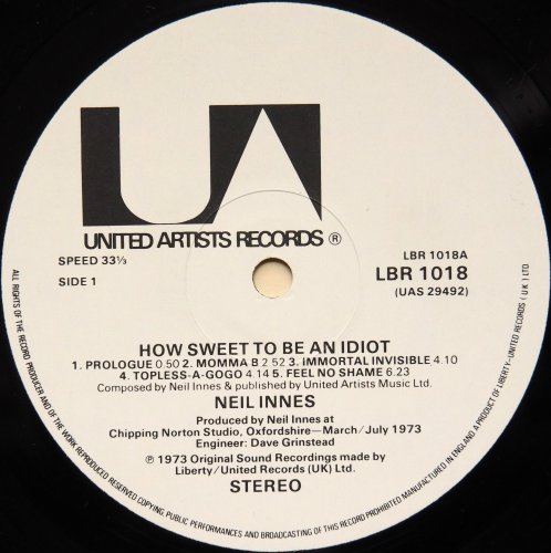 Neil Innes / -A-Go-Go (How Sweet to be an Idiot) (UK Reissue of 1st Album)β