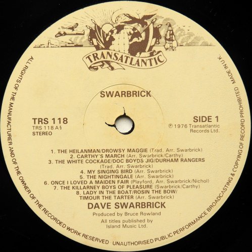 Dave Swarbrick / Swarbrick (UK Later)β