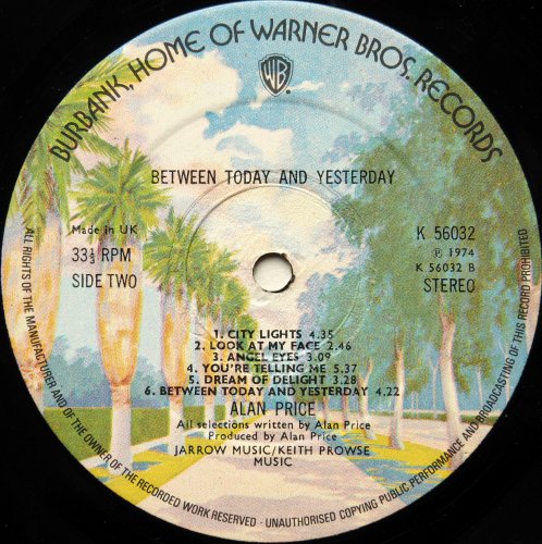 Alan Price / Between Today and Yesterday (UK)β