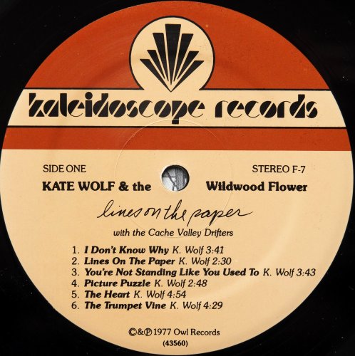 Kate Wolf & The Wildwood Flower / Lines On The Paperβ