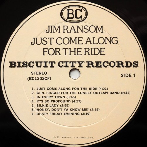 Jim Ransom / Just Come Along For The Rideβ