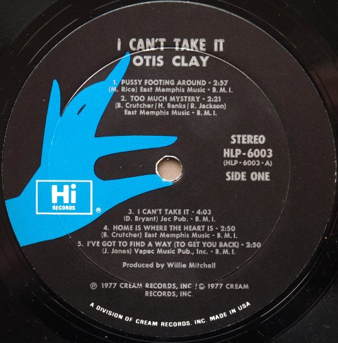 Otis Clay / I Can't Take Itβ