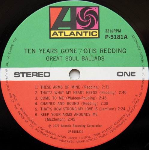 Otis Redding / Ten Years Gone (Japan Only 3LPs Compilation)β