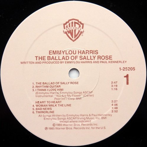 Emmylou Harris / The Ballad Of Sally Rose (In Shrink)β
