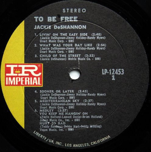 Jackie DeShannon / To Be Freeβ
