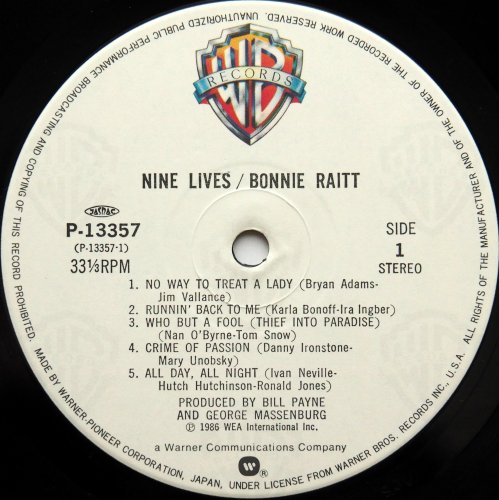 Bonnie Raitt / Nine Lives ()β