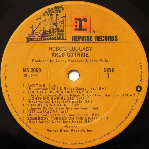 Arlo Guthrie / Hobo's Lullaby (US Mid 70s)β