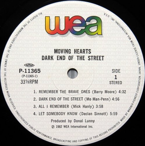 Moving Hearts / The Dark End of the Street (JP)β