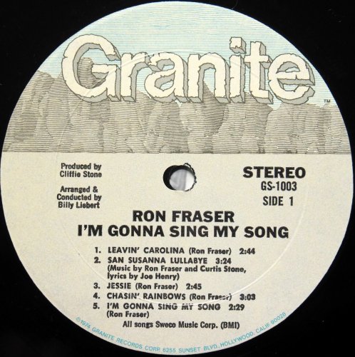 Ron Fraser / I'm Gonna Sing My Songβ