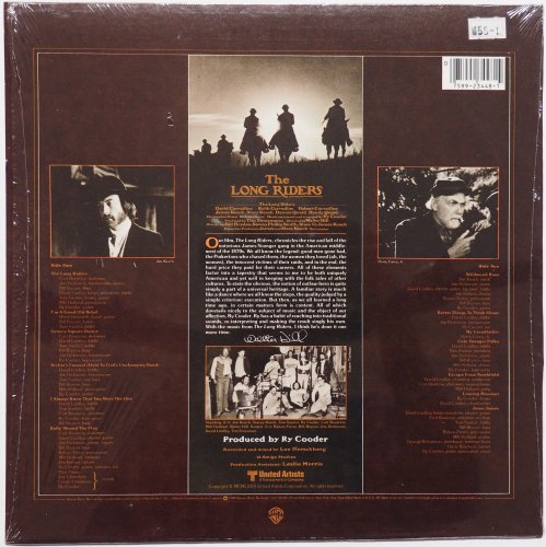 Ry Cooder / The Long Riders - Original Sound Track (US In Shrink)β