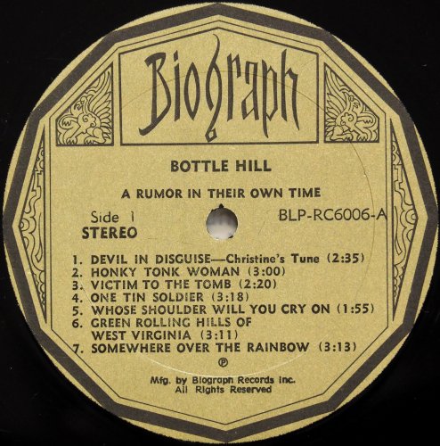 Bottle Hill / A Rumor In Their Own Timeβ