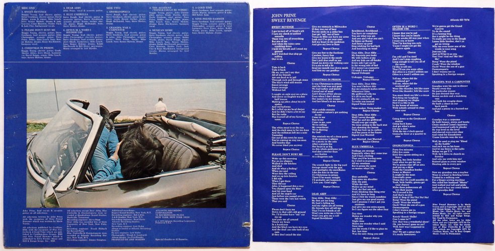 John Prine / Sweet Revenge (US Mid 70s In Shrink)β