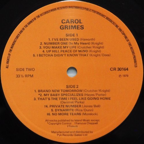 Carol Grimes / Carol Grimes (UK Reissue)β