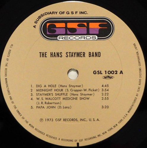 Hans Staymer Band / Hans Staymer Band (1st JP)β