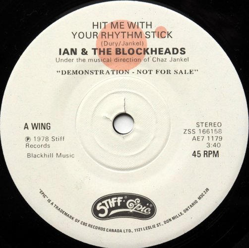 Ian & The Blockheads / Hit Me With Your Rhythm Stick (7